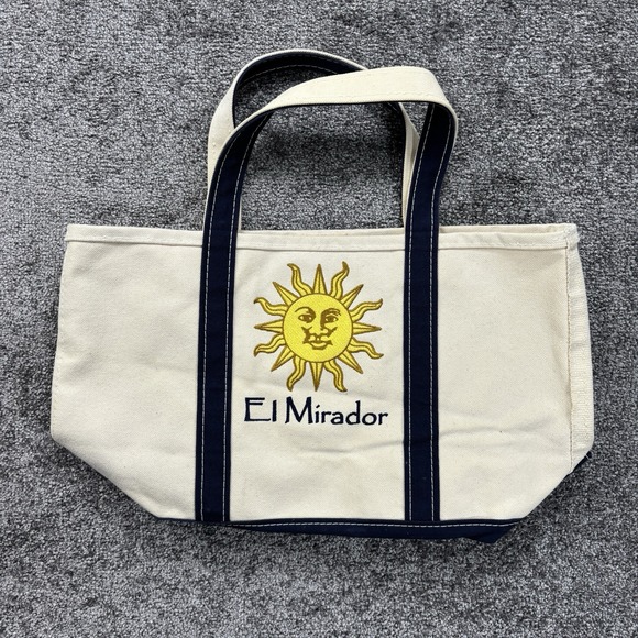 L.L. Bean Other - Vintage L.L.Bean Boat And Tote Bag Medium White Blue USA Made El Mirador Sun